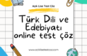 Açık Lise (AÖL) Türk Dili ve Edebiyatı 2 Çıkmış Sınav Soruları 2018 – 2019 yılı 3. dönem